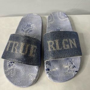 True Religion Denim Design Sliders Size Women 7